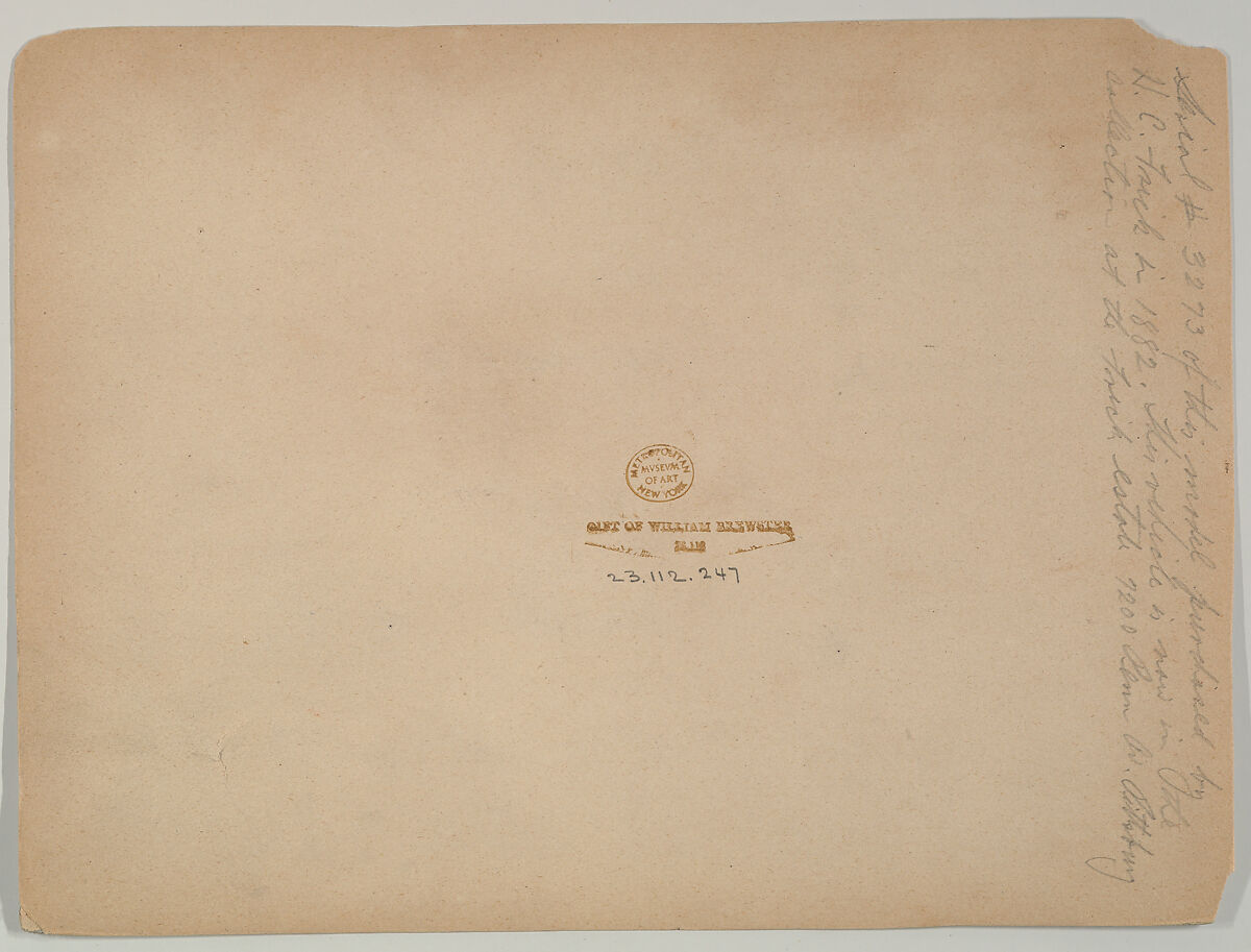 Brougham #3583, Brewster &amp; Co. (American, New York), Pen and black ink, watercolor and gouache