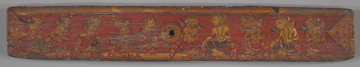 One of a Pair of Jain Manuscript Covers (Patli), Opaque watercolor on wood, India (Gujarat) 