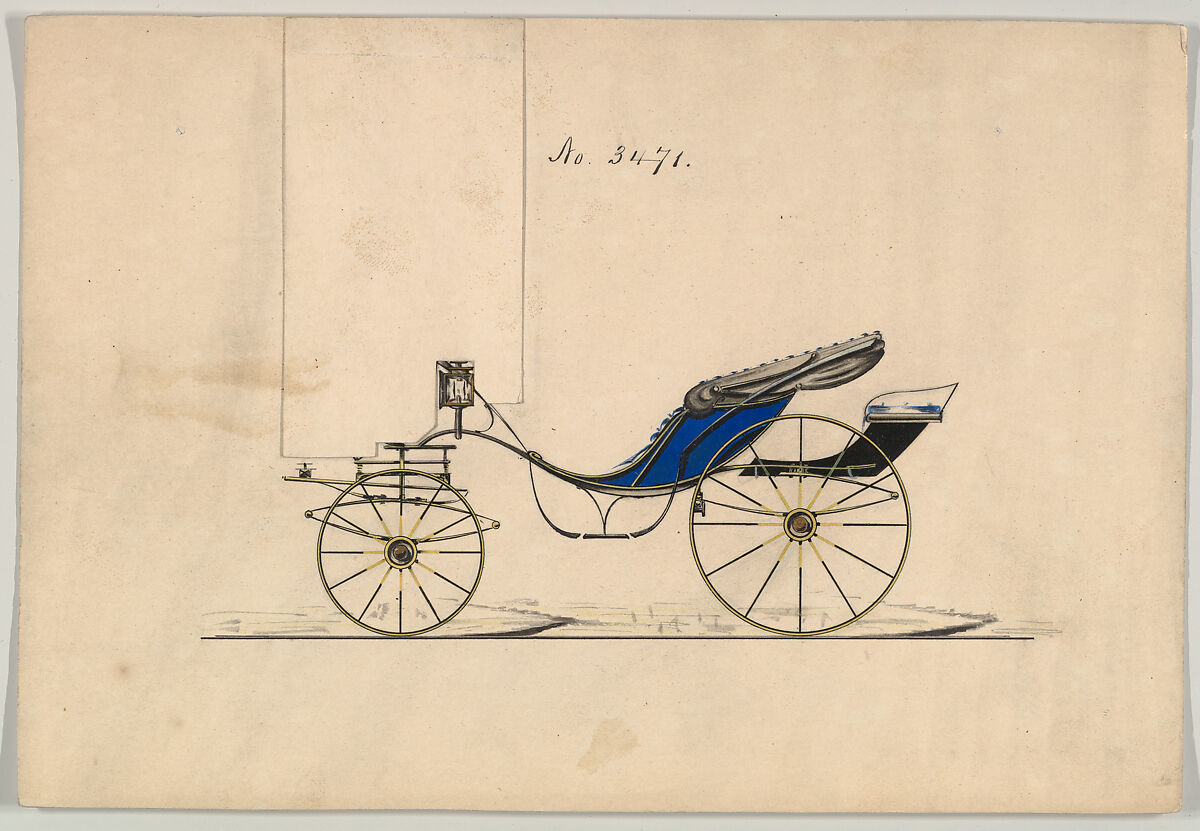 (Pony) Victoria #3471, Brewster &amp; Co. (American, New York), Pen and black ink, watercolor and gouache with gum arabic 
