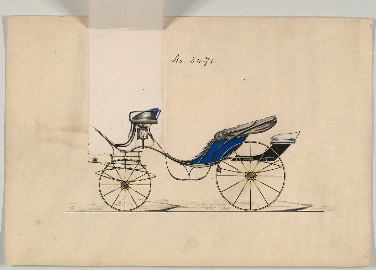 Victoria #3471, Brewster &amp; Co. (American, New York), Pen and black ink, watercolor and gouache with gum arabic
