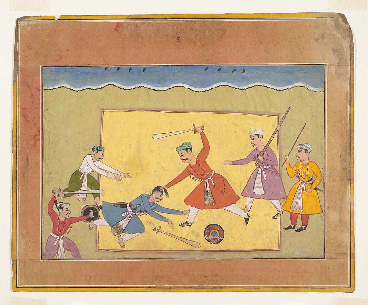 Unidentified Page from a Dispersed Bhagavata Purana (Ancient Stories of Lord Vishnu), Ink and opaque watercolor on paper, India (Rajasthan, Bikaner) 