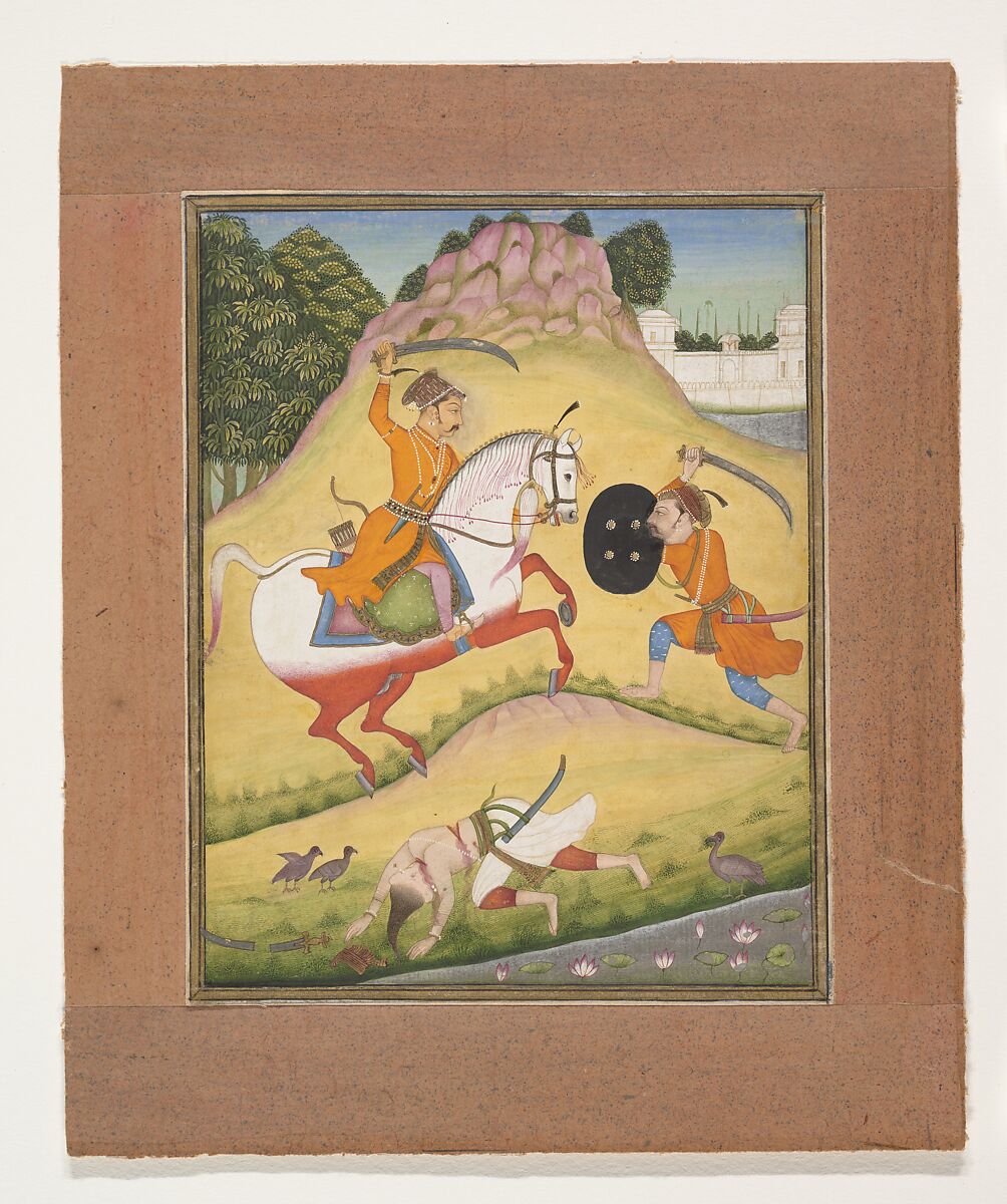 Nata Ragina: Folio from a ragamala series (Garland of Musical Modes), Mohamed (active early 18th century), Ink and opaque watercolor on paper, India (Rajasthan, Bikaner) 