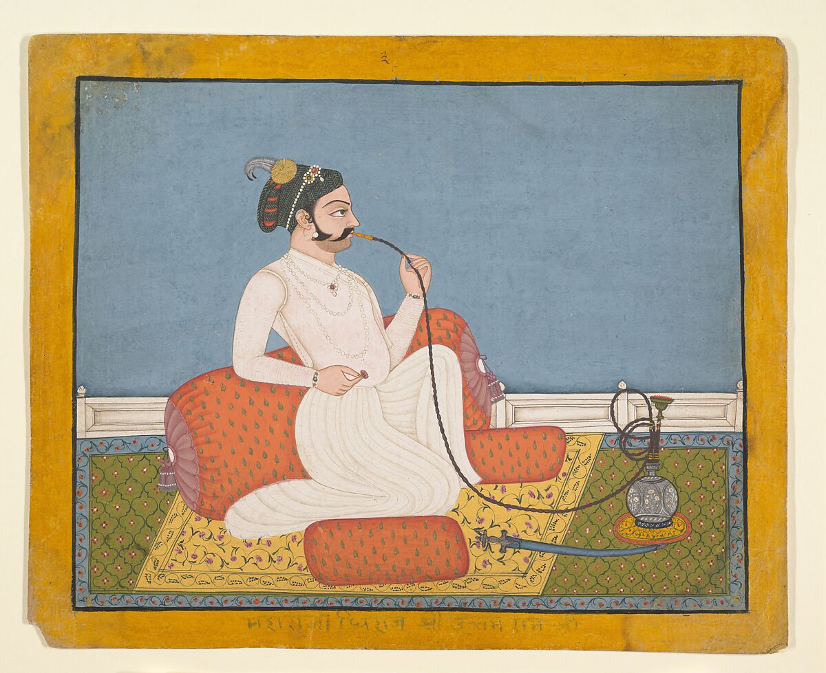 Portrait of Thakur Utham Ram, Ink, opaque watercolor, and silver on paper, India (Rajasthan, Jhilai) 