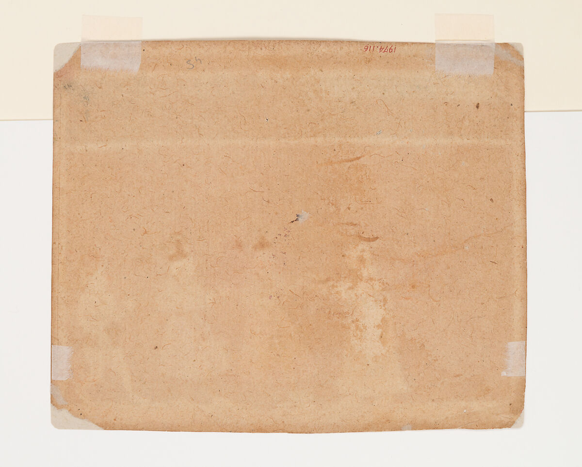 Krishna Accepts an Offering from the Hunchbacked Woman Trivakra: Page from a Bhagavata Purana Series, Ink and opaque watercolor on paper, India (Madhya Pradesh, Malwa)