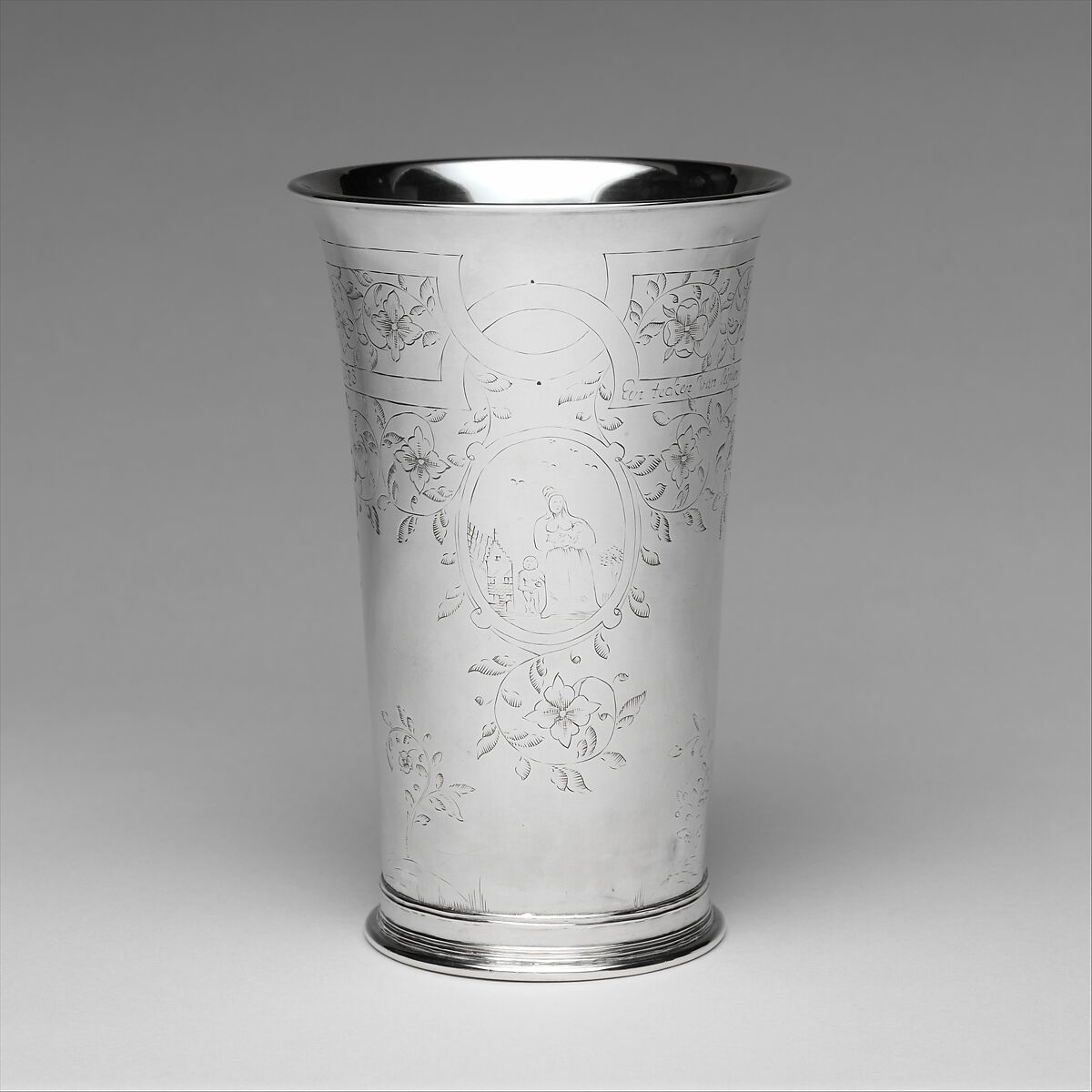 Beaker, Jurian Blanck Jr. (baptized 1645–ca. 1714/15), Silver, American 