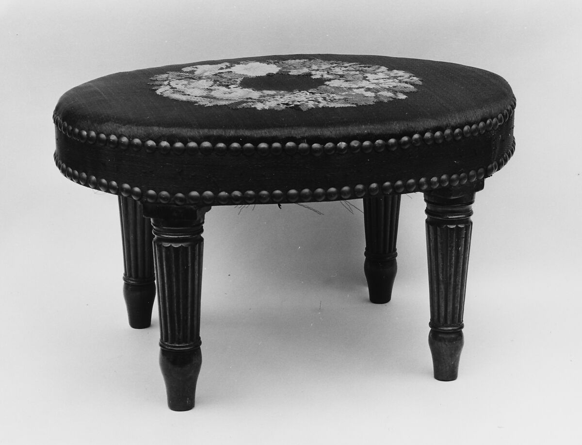 Footstool, Attributed to the Workshop of Duncan Phyfe (American (born Scotland), near Lock Fannich, Ross-Shire, Scotland 1768/1770–1854 New York), Mahogany, American 