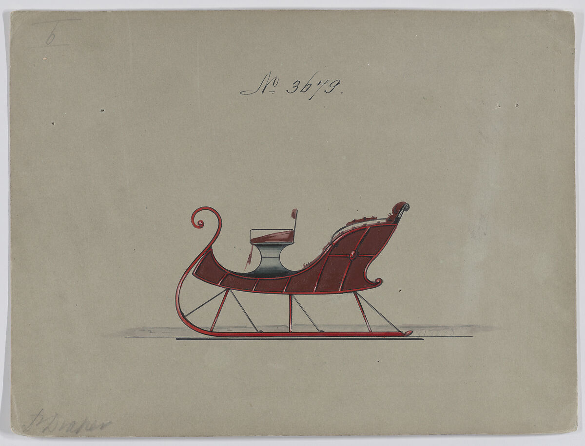 Brewster & Co. | Design for 2 Seat Sleigh, no. 3679 | The Metropolitan ...