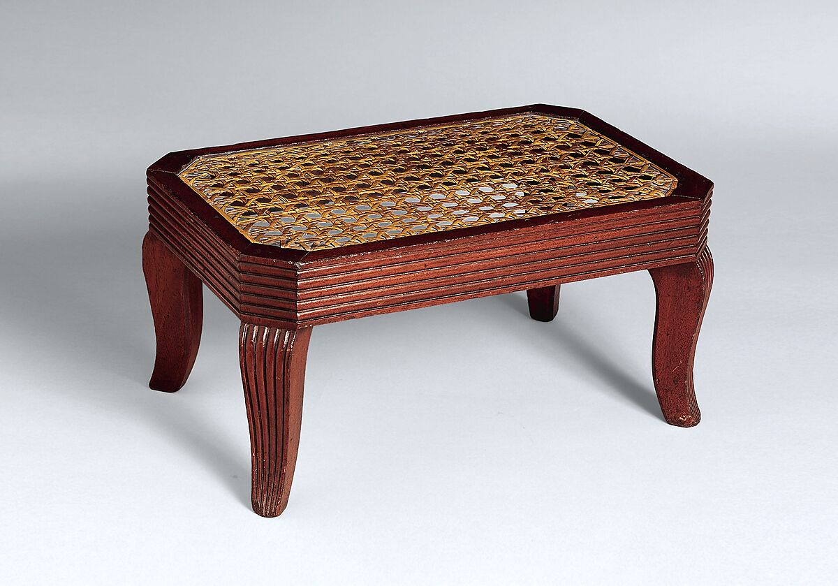 Footstool, Attributed to Duncan Phyfe (American (born Scotland), near Lock Fannich, Ross-Shire, Scotland 1768/1770–1854 New York), Mahogany, gilt brass, American