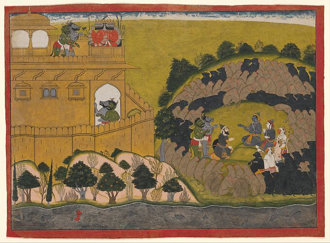 Rama Releases the Demon Spies Shuka and Sarana: Folio from the Siege of Lanka series
