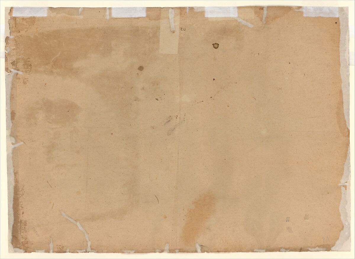 The Monkey Leader Angada Steals Ravana's Crown from His Fortress: Folio from the Siege of Lanka series, Attributed to Manaku (Indian, active ca. 1725–60), Ink and opaque watercolor on paper, India, Punjab Hills, kingdom of Guler