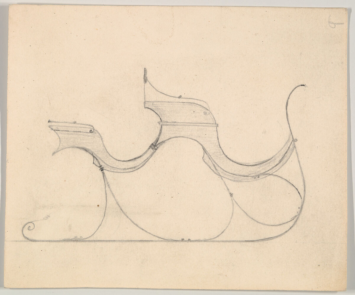 Sleigh (unnumbered), Brewster &amp; Co. (American, New York), Graphite 