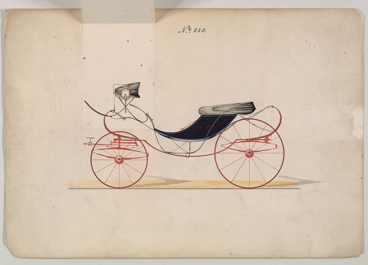 Eight Spring Victoria #920, Brewster &amp; Co. (American, New York), Pen and black ink, watercolor and gouache with gum arabic
