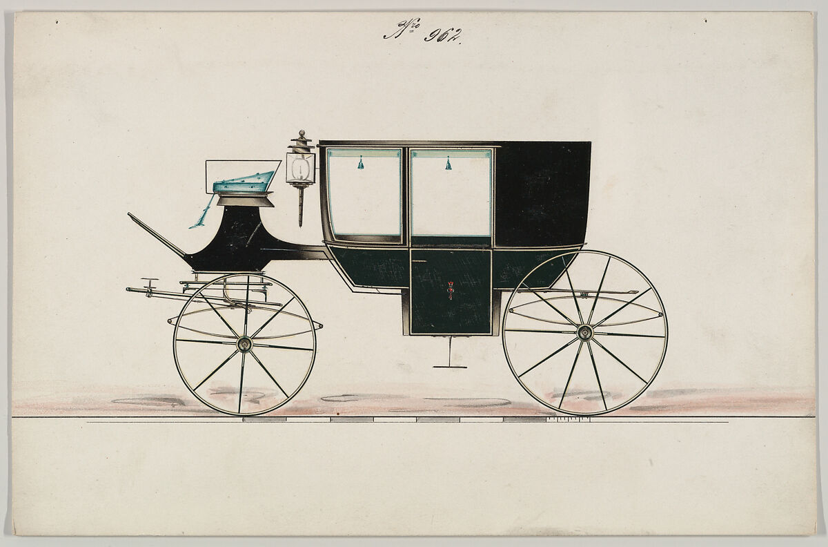 Coach #962, Brewster &amp; Co. (American, New York), Watercolor and ink and gum arabic 