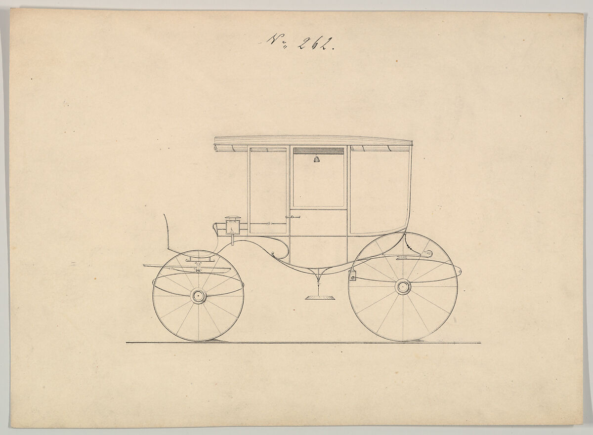 Design for Rockaway, no. 262, Brewster &amp; Co. (American, New York), Pen and black ink 