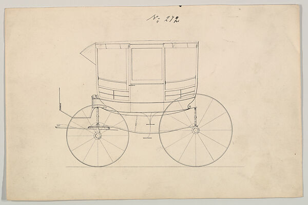 Design for Rockaway, no. 272, Brewster &amp; Co. (American, New York), Pen and black ink 