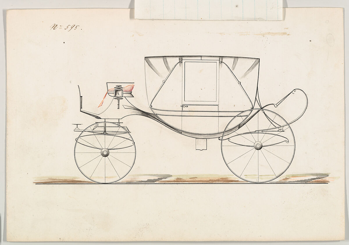 Landau #595, Brewster &amp; Co. (American, New York), Pen and black ink, watercolor and gouache