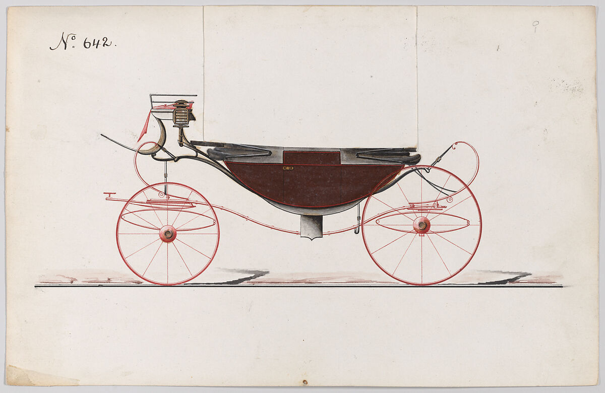Landau #642, Brewster &amp; Co. (American, New York), Pen and black ink, watercolor and gouache with gum arabic 