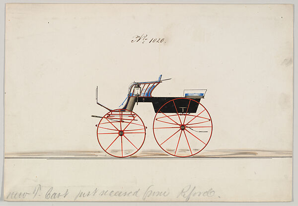 Design for 4 seat Phaeton, no top, no. 1020