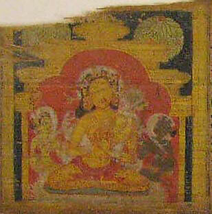 Folio from a Buddhist Manuscript of Pancavimsatisahasrika Prajnaparamita, Opaque watercolor on palm leaf, India (Bengal) or Bangladesh 