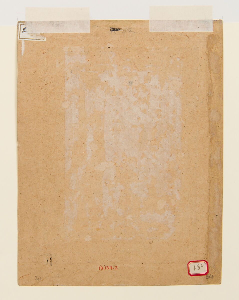 Lady Holding a Sparkler, Ink, opaque watercolor, silver and gold on paper, India (Punjab Hills, Kangra)