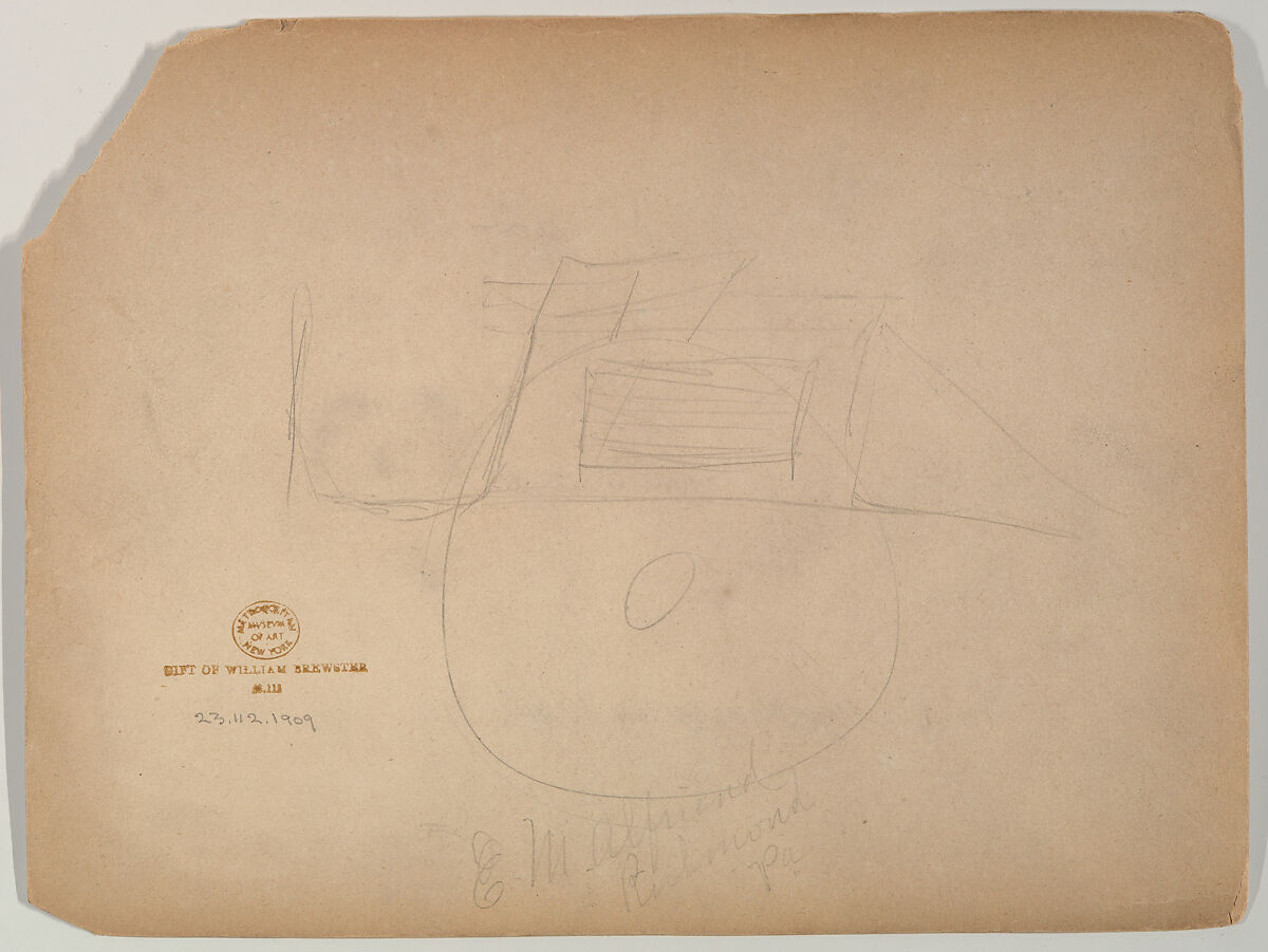 Dog Cart #1116, Brewster &amp; Co. (American, New York), Graphite, pen and black ink, watercolor and gouache with gum arabic