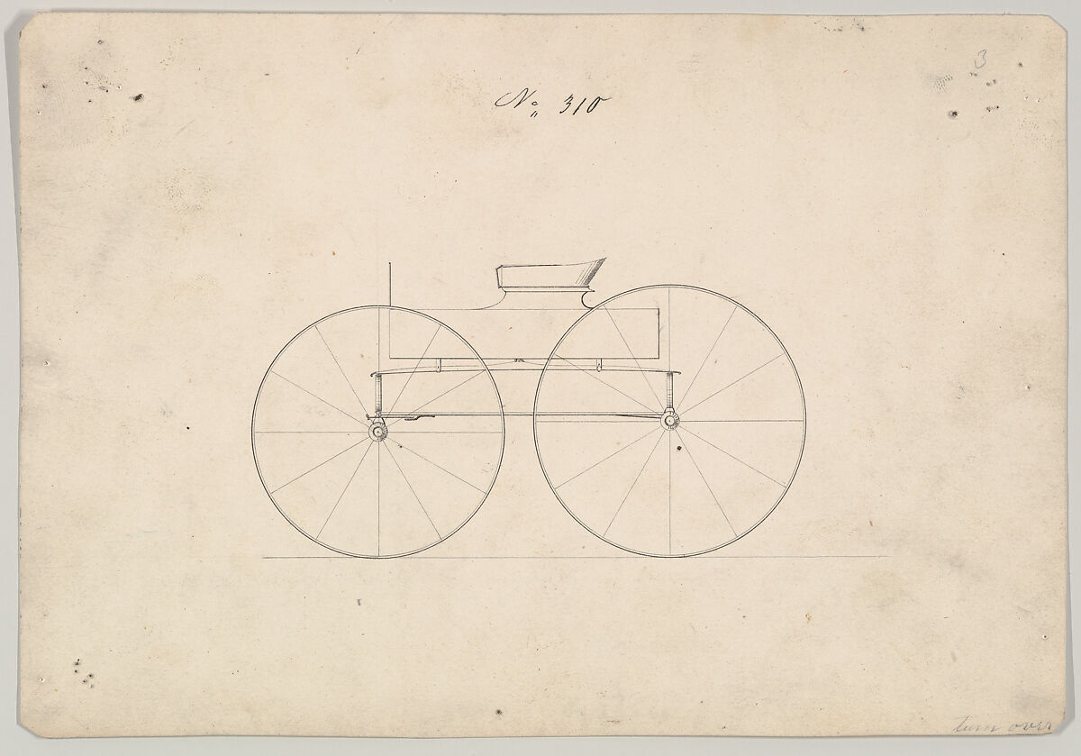 Wagon #310, Brewster &amp; Co. (American, New York), Pen and black ink 