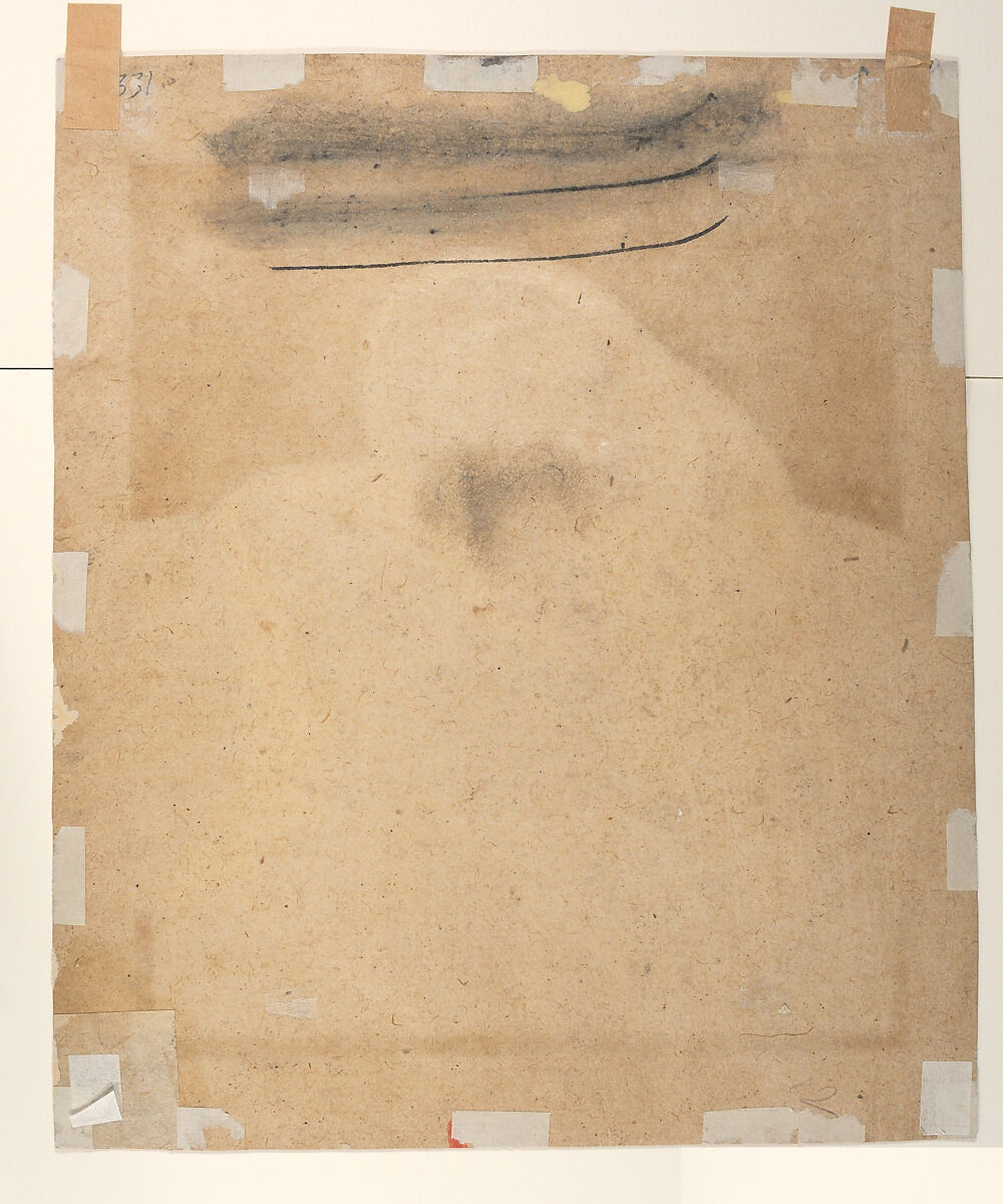 Melancholy Courtesan, Ink, gold and opaque watercolor on paper, India (Rajasthan, Bundi, or Kota [?])