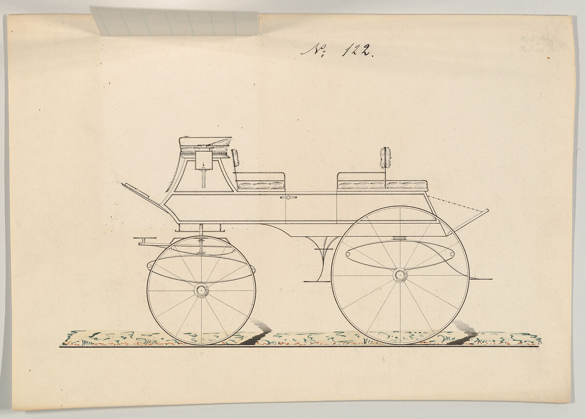 Drag #122, Brewster &amp; Co. (American, New York), Pen and black ink, watercolor