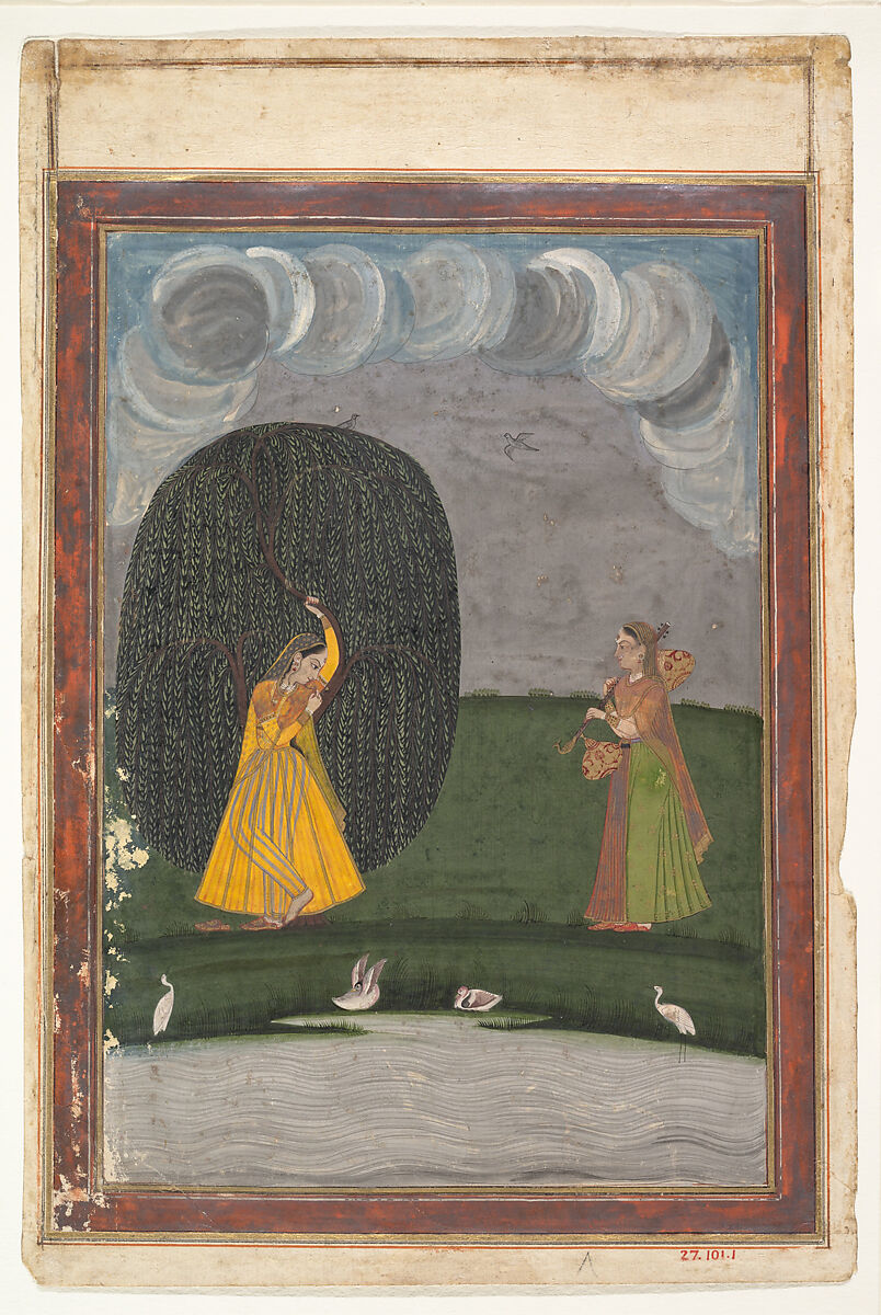 Illustration from a Ragamala Series (Garland of Musical Modes), Gouache on paper, India (Punjab Hills) 