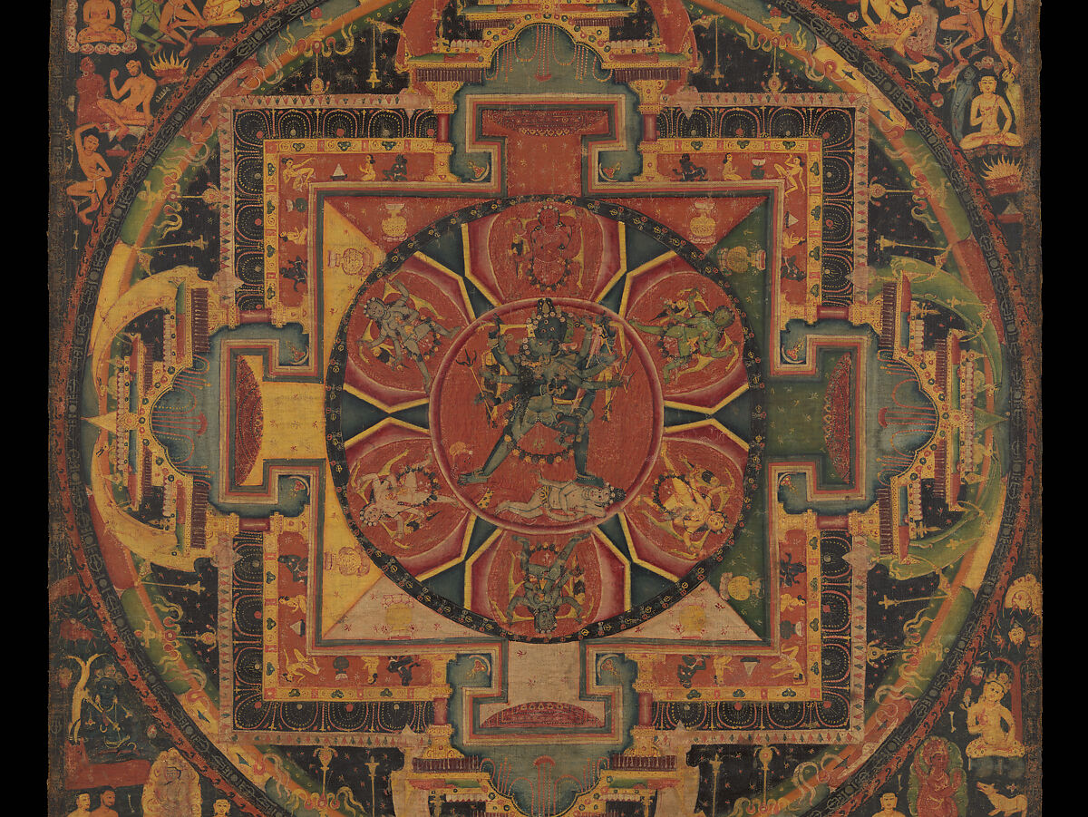 Chakrasamvara Mandala, Distemper on cloth, Nepal
