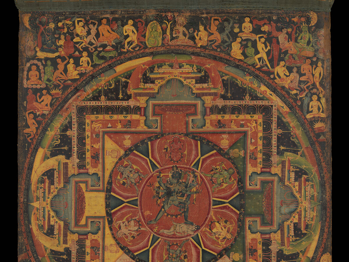 Chakrasamvara Mandala, Distemper on cloth, Nepal