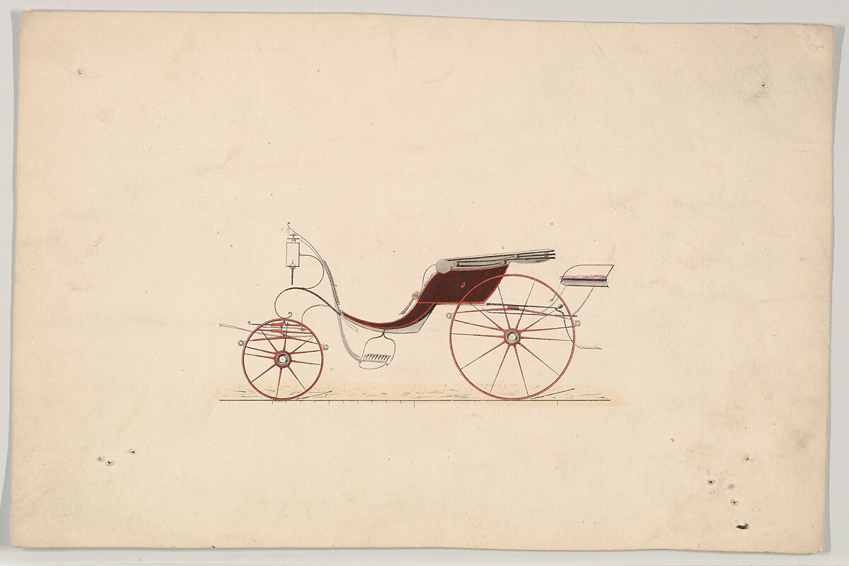 Phaeton (unnumbered), Brewster &amp; Co. (American, New York), Colored lithograph. Verso: graphite 