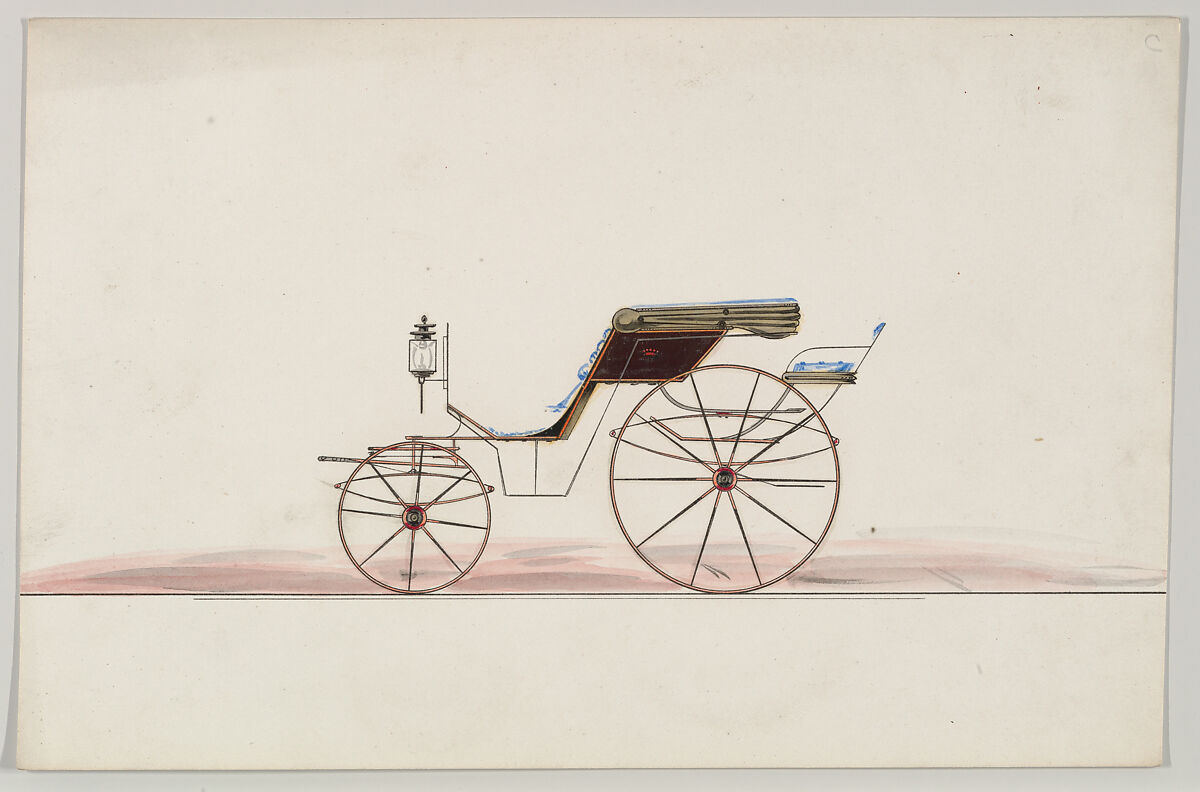 Phaeton (unnumbered), Brewster &amp; Co. (American, New York), Watercolor, ink, gouache and gum arabic 