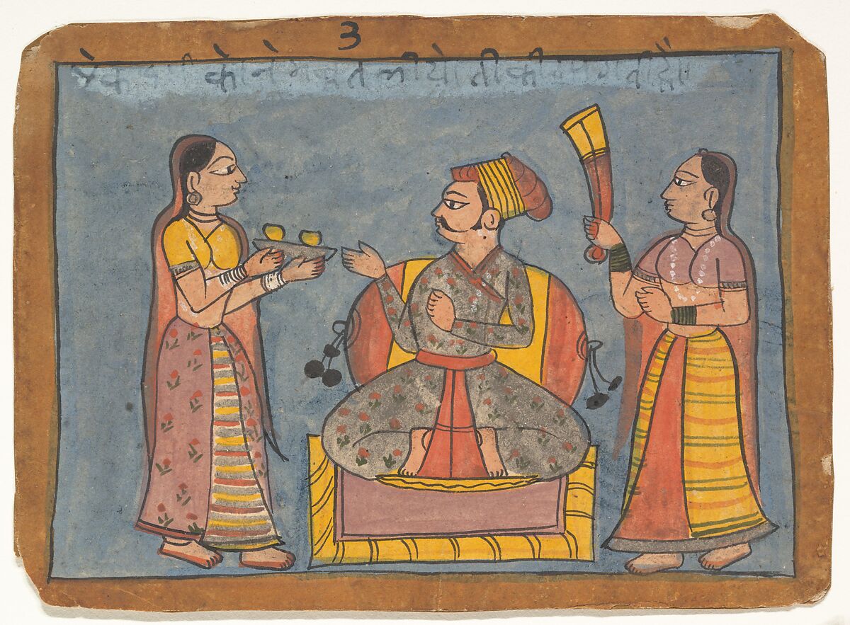 Folk Painting, Ink and opaque watercolor on paper, India (Rajasthan, Marwar) 