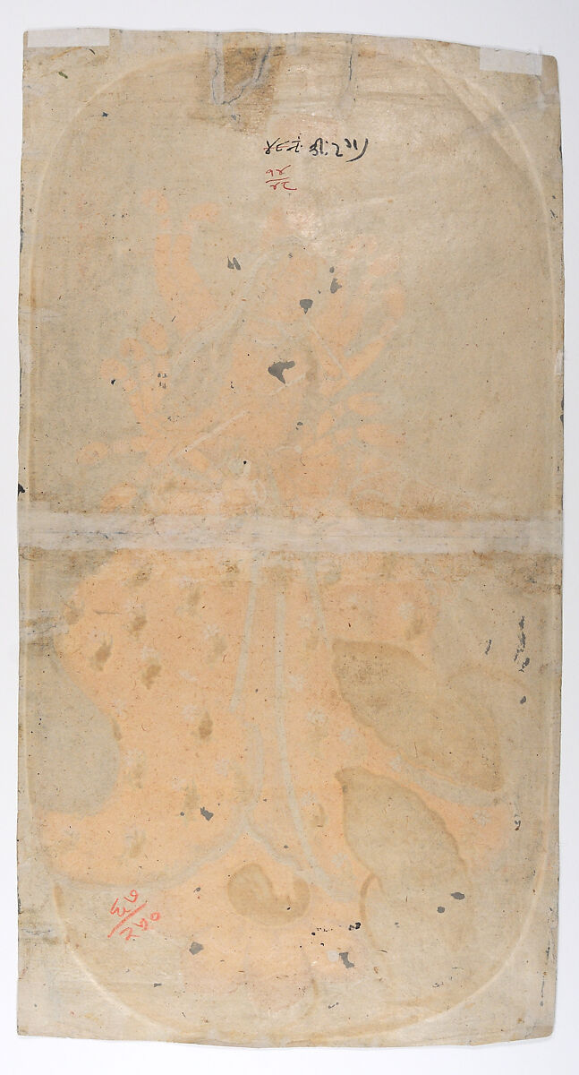 Mahadevi, the Great Goddess, Ink, opaque watercolor, and silver on paper, India (Rajasthan, Bikaner)