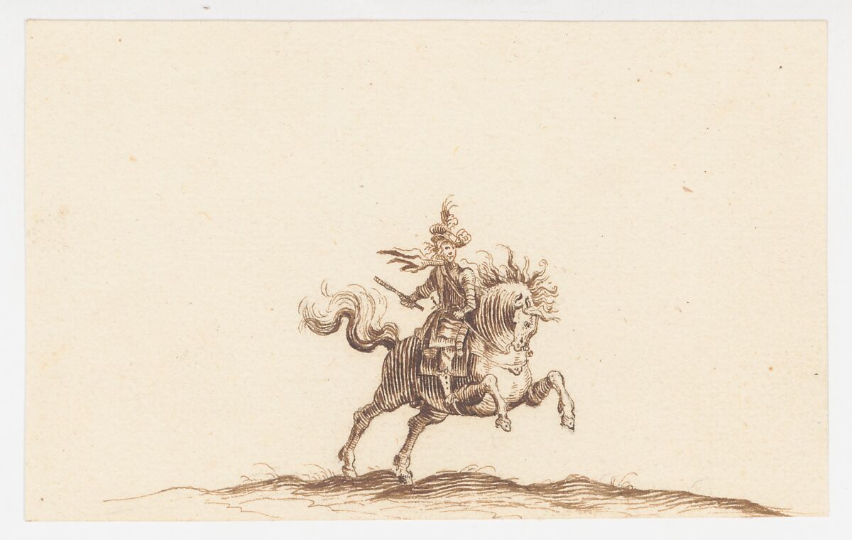 A Horseman, Attributed to Hans Caspar Nüscheler (Swiss, Zurich 1615–1652 Zurich), Pen and brown ink