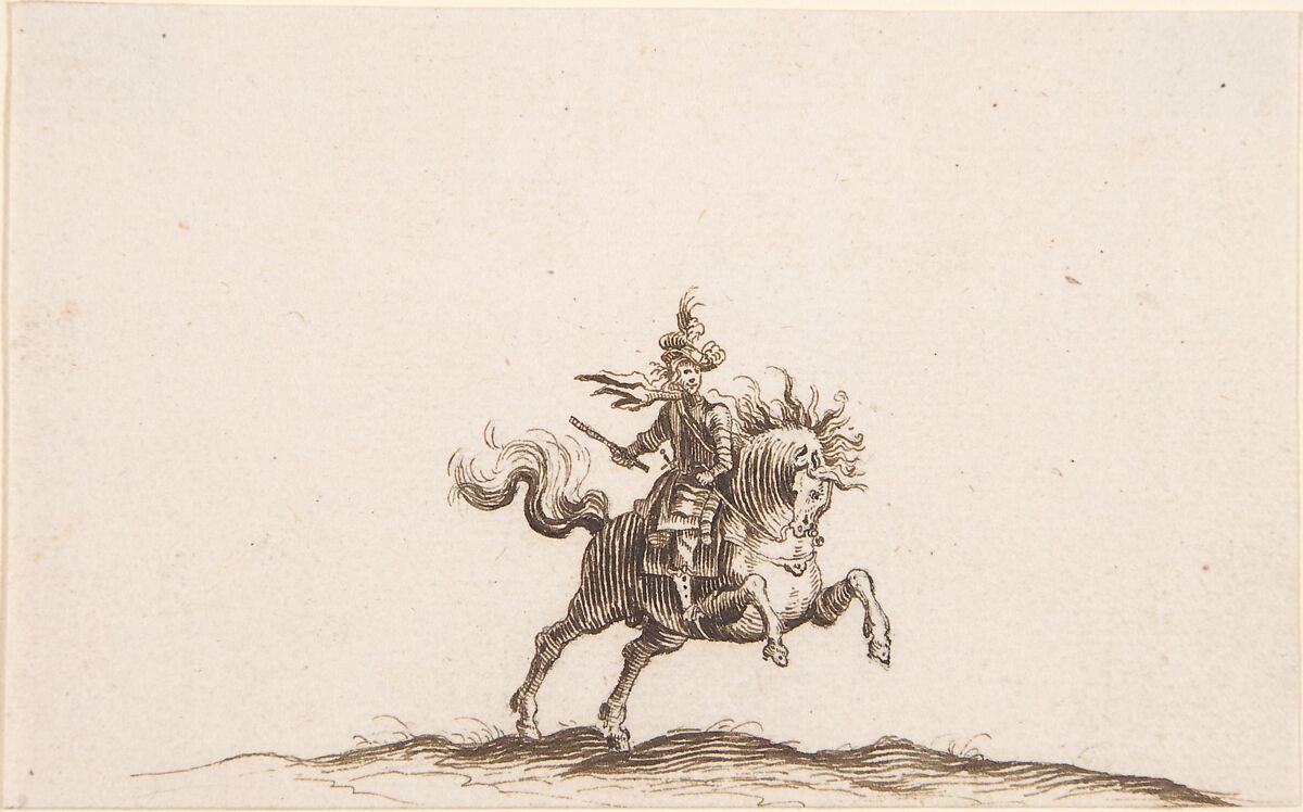 A Horseman, Attributed to Hans Caspar Nüscheler (Swiss, Zurich 1615–1652 Zurich), Pen and brown ink 