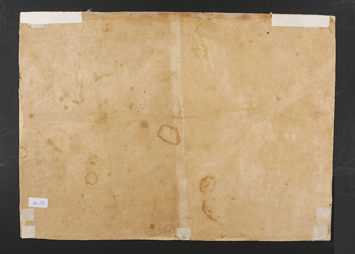 A Prince Hunting Boars with His Retinue, Ink, opaque watercolor, and gold on paper, Western India, Rajasthan, Jhilai