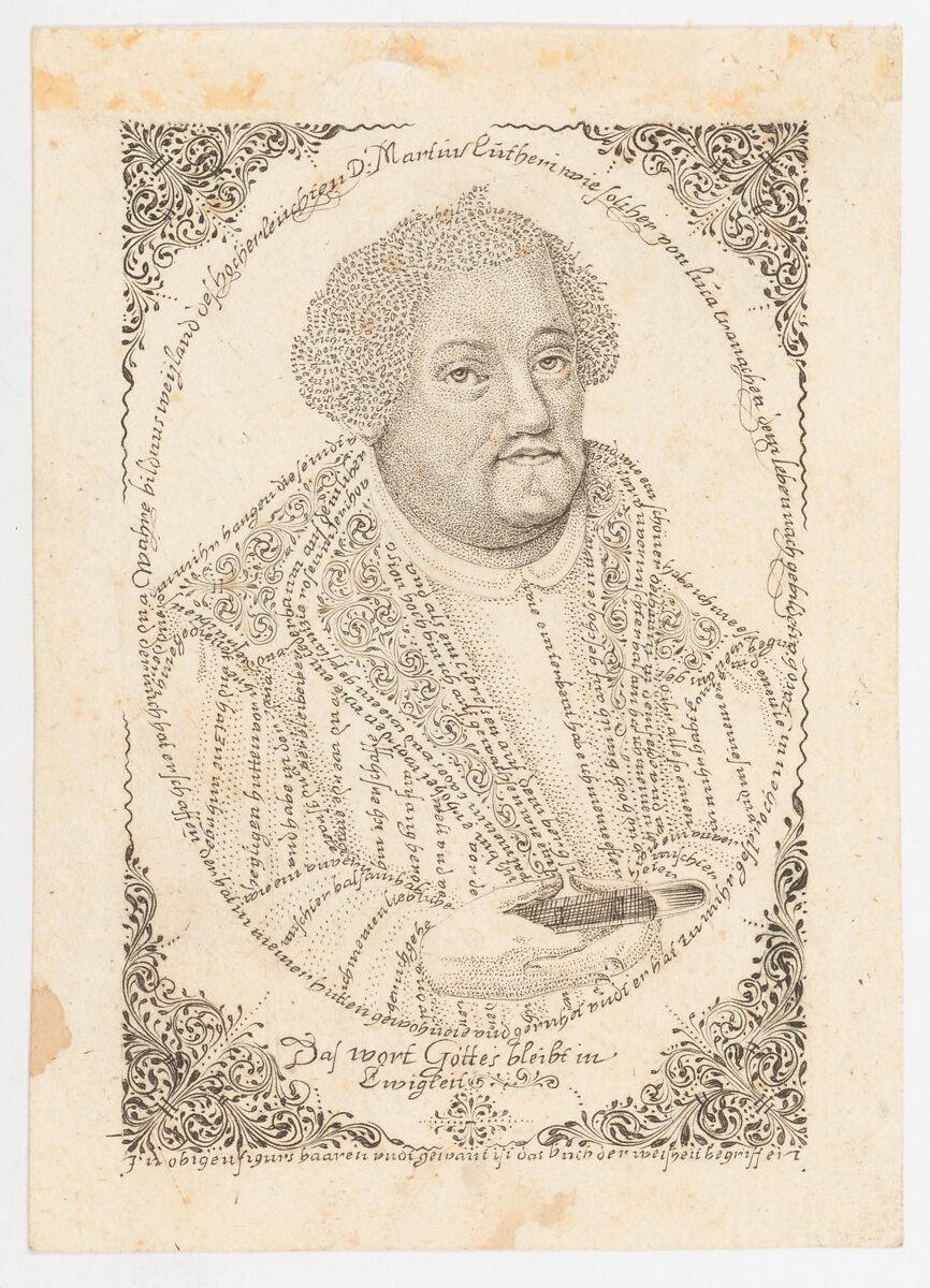Portrait of Martin Luther, Johann Michael Püchler (German, born Schwäbisch-Gmünd, active ca. 1680–1702), Engraving
