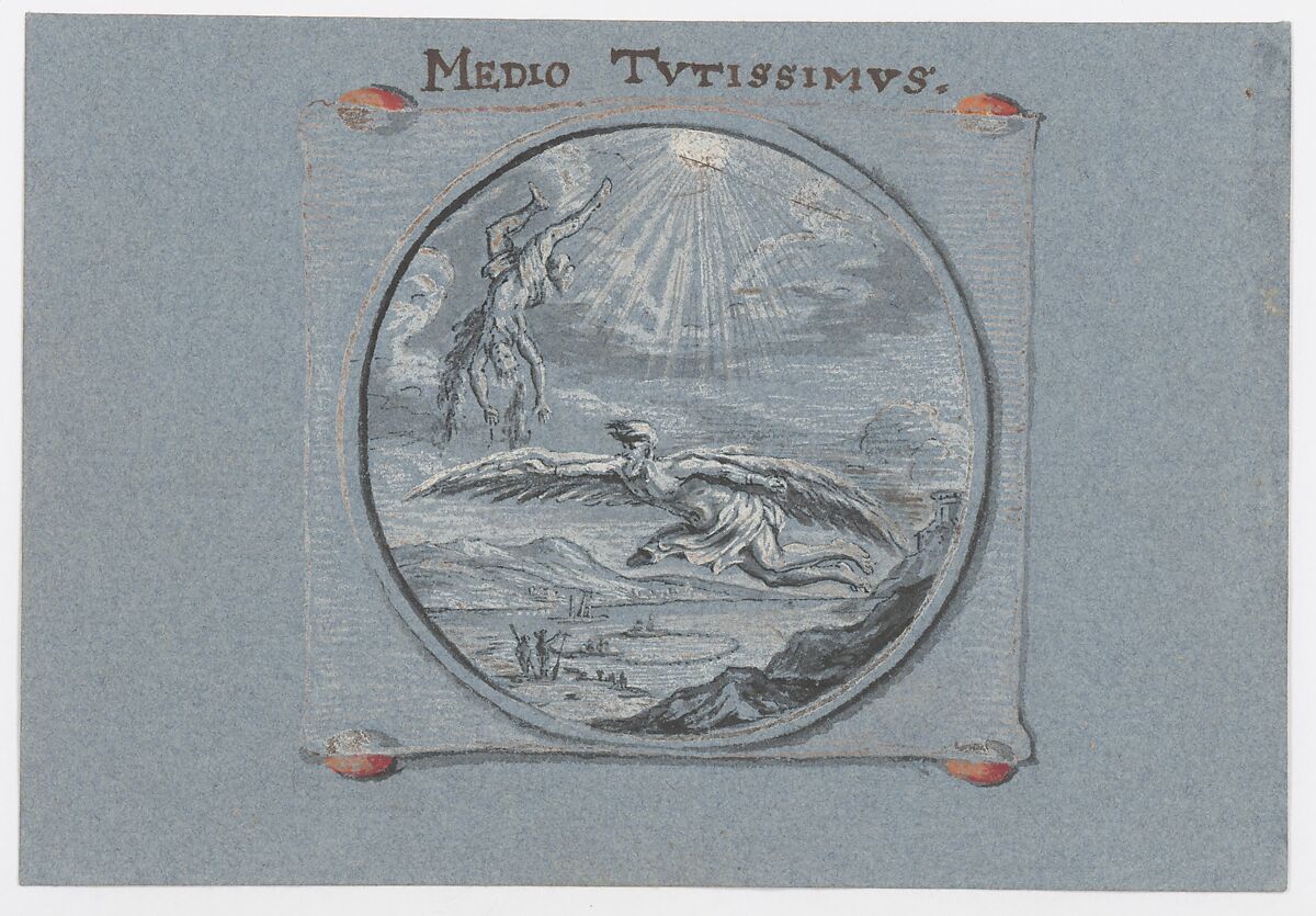 The Fall of Icarus, Johann Caspar Hessius (Swiss (?), active late 17th century), Pen and black ink, brush and gray wash, and gouache