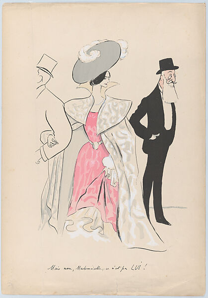 Mais non, Mademoiselle (Cléo de Mérode), from Monte Carlo, 2nd Serie, Georges Goursat [Sem]  French, Color lithograph