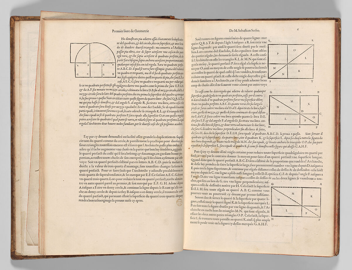 Il primo libro d'architettura di Sebastiano Serlio Bolognese. Il secondo libro di perspecttia di Sebastiano Serlio, Bolognese., Sebastiano Serlio (Italian, Bologna 1475–1554 Fontainebleau), Printed book with woodblock illustrations