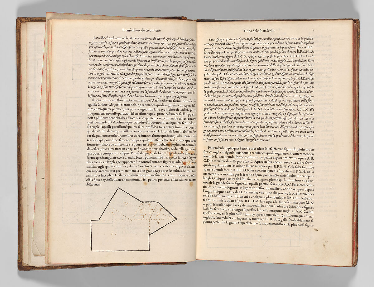 Il primo libro d'architettura di Sebastiano Serlio Bolognese. Il secondo libro di perspecttia di Sebastiano Serlio, Bolognese., Sebastiano Serlio (Italian, Bologna 1475–1554 Fontainebleau), Printed book with woodblock illustrations