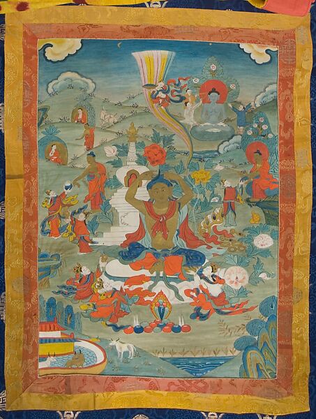 The Great Renunciation of Siddhartha, Ink and color on paper, Tibet 