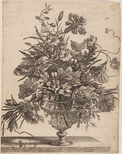 [Flowers Arranged in a Glass Vase]
