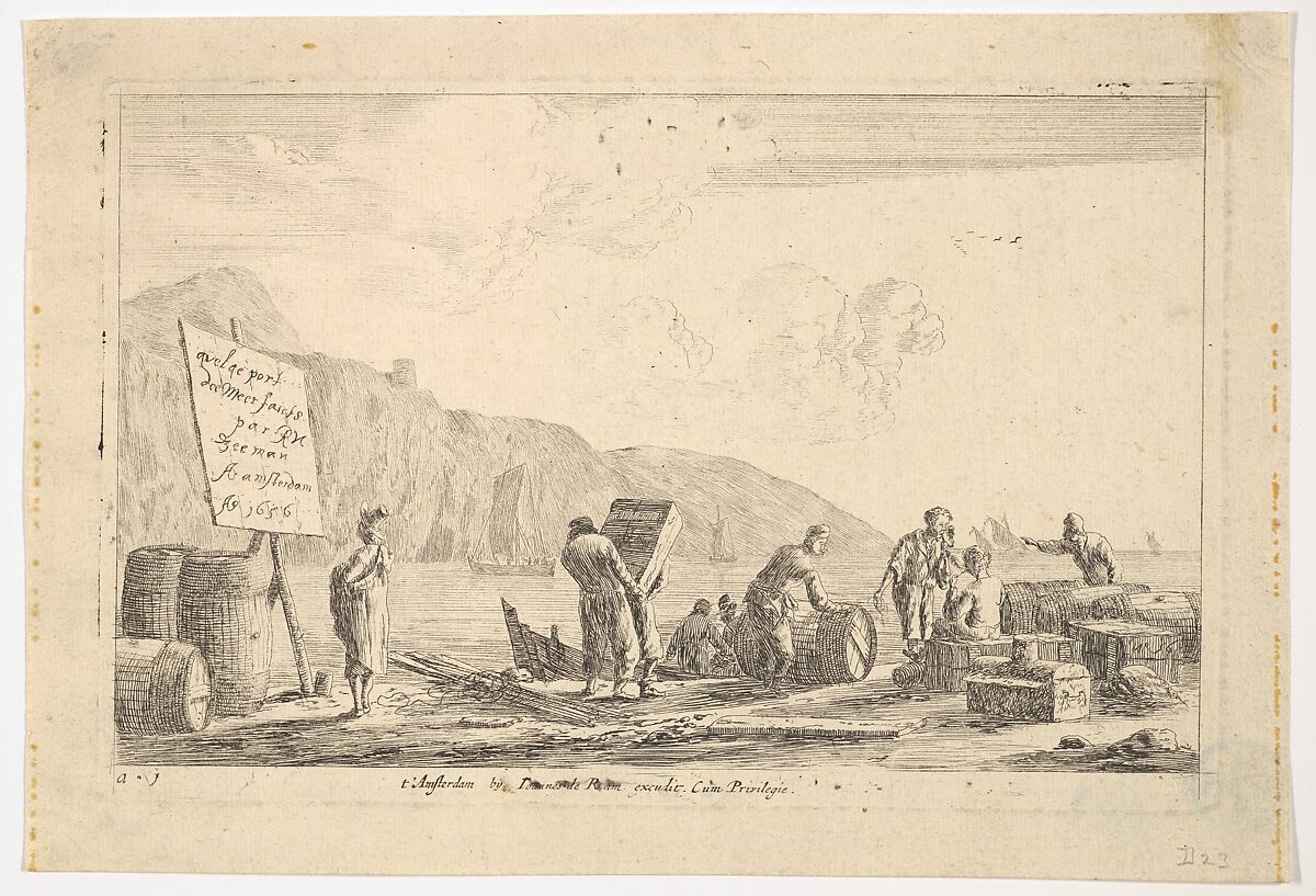 Seaport Scene, Reinier Nooms, called Zeeman (Dutch, Amsterdam ca. 1623–1664 Amsterdam), Etching; state IV 