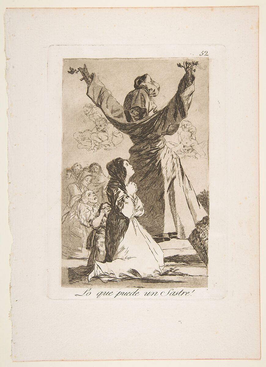Plate 52 from "Los Caprichos": What a tailor can do! (Lo que puede un Sastre!), Goya (Francisco de Goya y Lucientes) (Spanish, Fuendetodos 1746–1828 Bordeaux), Etching, burnished aquatint, drypoint, burin 