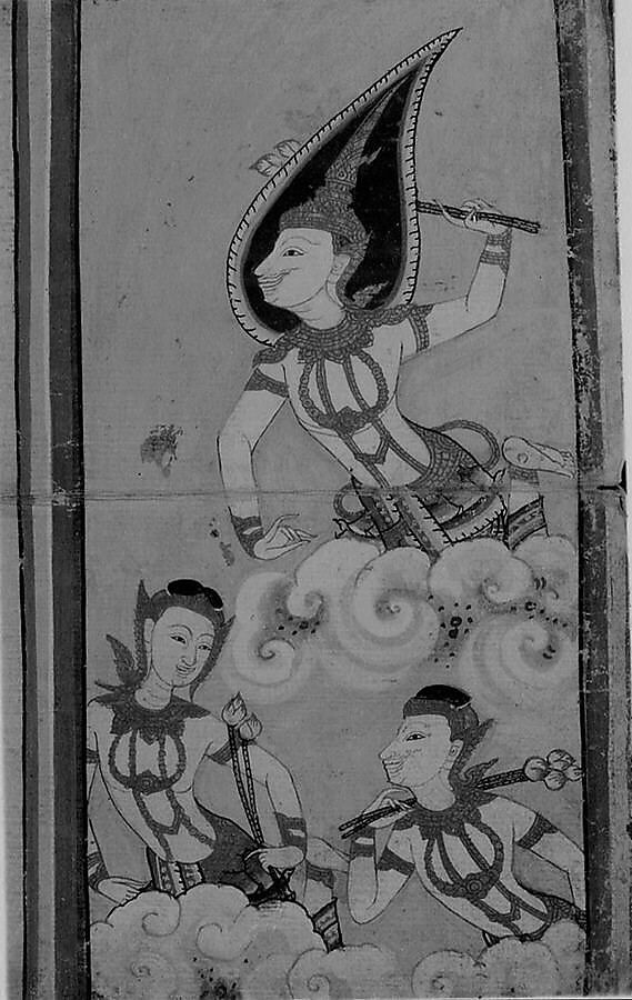 Illustrated Manuscript of Episodes from The Life of Phra Malai, a Follower of Buddha, Ink and color on paper, Thailand