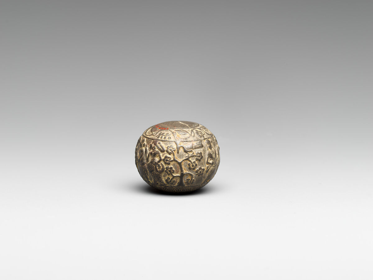 Sphere with Scenes of Rites at the Shrine of a Yaksha (Male Nature Spirit), Stone, India
