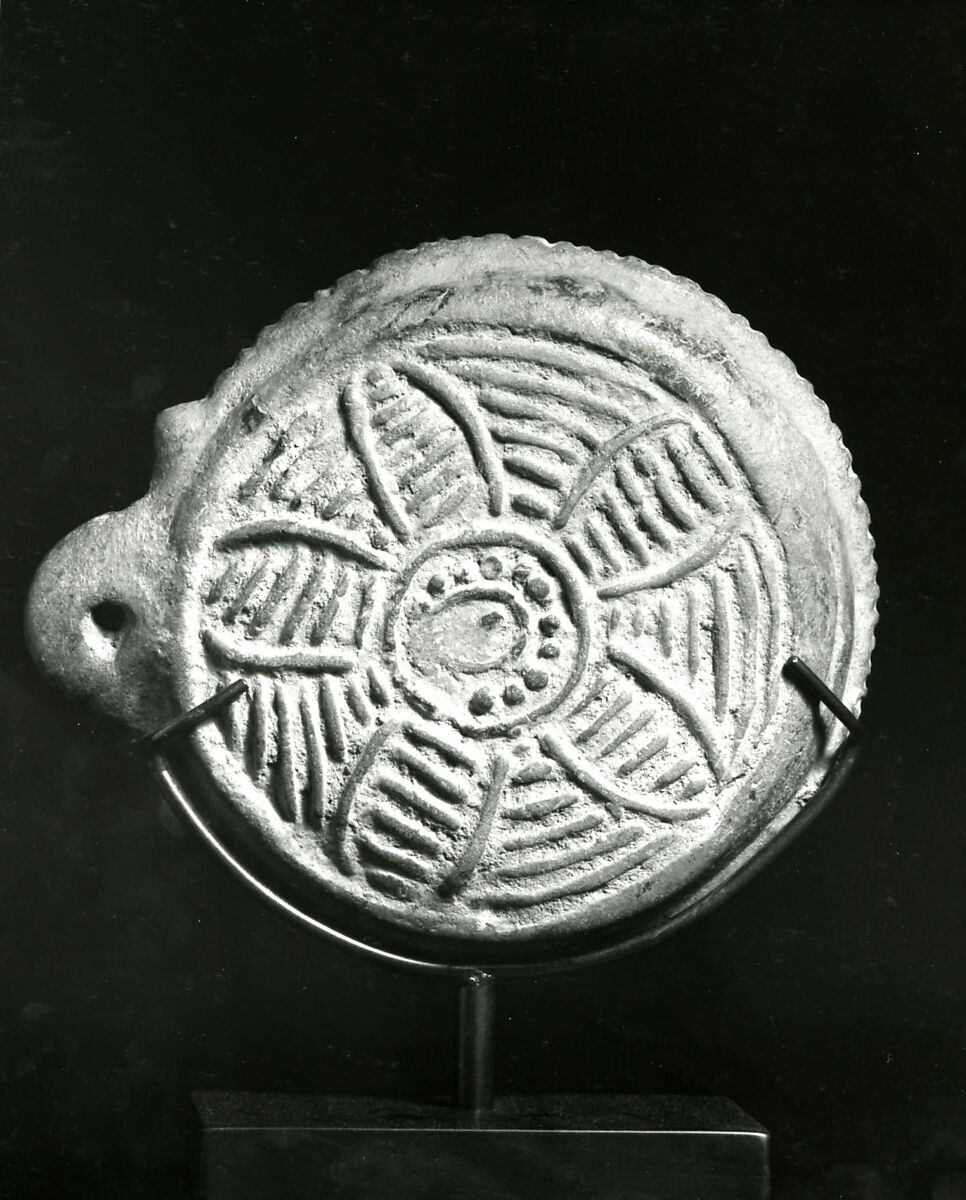 Auspicious Emblem  with Leogryph, Terracotta, India